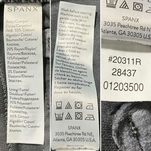 SPANX Cargo Pants Size S Black Washed Stretch Twill Ankle - Picture 8 of 11